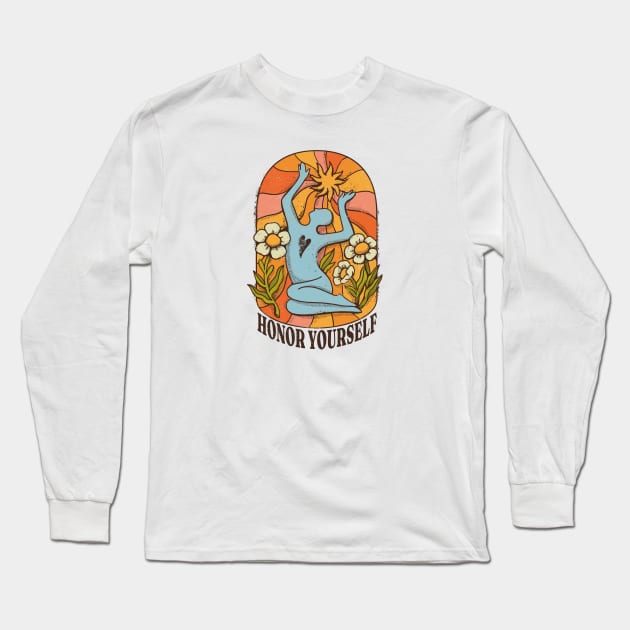 Garden Meditation: Honor Yourself Long Sleeve T-Shirt by Life2LiveDesign